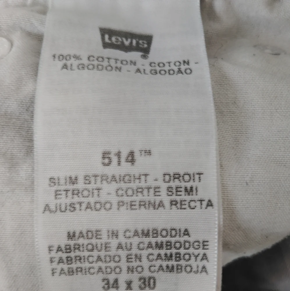 Levi's 514 Slim Straight Denim Blue Jeans Sz 34‎